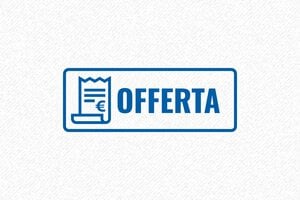 Timbro per preventivi di magazzino con icona e cornice blu - undefined - encre blue - boîtier noir - it-offerta-formale-1747206818670