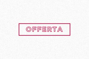 Timbro Magazzino Regalo con indicazione in rosso, sfondo e cornice bianchi - undefined - encre red - boîtier noir - it-offerta-formale02-1747206956177