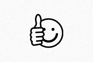 Timbro Emoji Like timbro con emoticon pollice in su - undefined - encre black - it-timbro-motivo-001-25-1747207937635