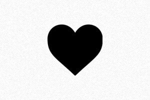 Timbro Cuore Nero con cuore nero - undefined - encre black - it-timbro-motivo-001-3-1747207756822