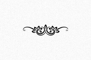 Timbro Ornamentale logo und Blumenmuster - undefined - encre black - it-timbro-motivo-001-5-1747207773526