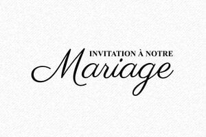 Tampon invitation mariage 60x25 mm - 60 x 25 mm - 10 lignes max. - encre black - mariage08