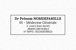 Tampon Certificat Médical - Trodat Printy 4913 - 58 x 22 mm - 8 lignes max. - encre black - boîtier noir - medecin03