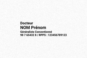 Tampon Médecin - Tampon Trodat Pocket 9512 - 47 x 18 mm - 7 lignes max. - encre black - boîtier noir - medecin09