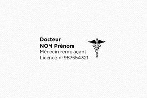 Tampon Médecin - Trodat Printy 4911 - 38 x 14 mm - 5 lignes max. - encre black - boîtier noir - medecin10