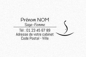 Tampon Encreur 4 Lignes - Trodat Printy 4913 - 58 x 22 mm - 8 lignes max. - encre black - boîtier noir - medecin2-4913