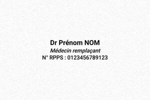Tampon Médecin - Trodat Printy 4911 - 38 x 14 mm - 5 lignes max. - encre black - boîtier noir - medecin23