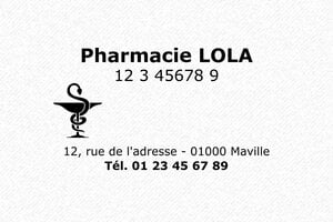 Tampon Pharmarcie - Tampon Dateur Trodat Metal Line 5460 - 56 x 33 mm - 3 lignes max. - encre black - boîtier anneau noir - metal-5460-01