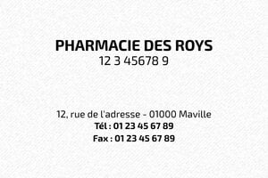 Tampon Pharmarcie - Tampon Dateur Trodat Metal Line 5460 - 56 x 33 mm - 3 lignes max. - encre black - boîtier anneau noir - metal-5460-pharmacie-02