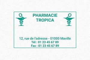 Tampon Pharmarcie - Tampon Dateur Trodat Metal Line 5460 - 56 x 33 mm - 3 lignes max. - encre green - boîtier anneau noir - metal-5460-pharmacie-03