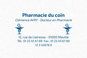 Tampon Pharmarcie - Tampon Dateur Trodat Metal Line 5460 - 56 x 33 mm - 3 lignes max. - encre bluered - boîtier anneau noir - metal-5460-pharmacie-04