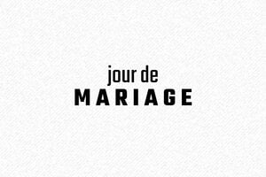 Tampon mariage miniature - 40 x 15 mm - 40 x 15 mm - 6 lignes max. - encre black - mini-mariage