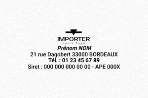 Tampon Encreur 5 Lignes - Trodat Printy 4913 - 58 x 22 mm - 8 lignes max. - encre black - boîtier noir - ml7-4913
