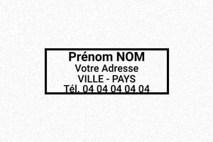 Tampon Adresse - Trodat Printy 4912 - 47 x 18 mm - 7 lignes max. - encre black - boîtier noir - n-particulier1-po4912-cadre