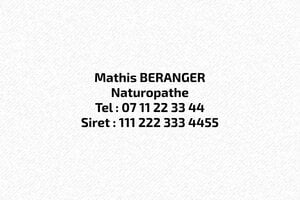 Tampon Naturopathe - Tampon Trodat Pocket 9512 - 47 x 18 mm - 7 lignes max. - encre black - boîtier noir - naturopathe-01
