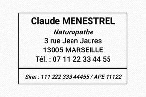 Tampon Naturopathe - Tampon Trodat Printy 4927 - 60 x 40 mm - 16 lignes max. - encre black - boîtier noir - naturopathe-09