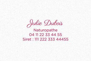 Tampon Naturopathe - Trodat Printy 4913 - 58 x 22 mm - 8 lignes max. - encre red - boîtier rouge - naturopathe-10