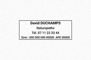 Tampon Naturopathe - Tampon Trodat Pocket 9512 - 47 x 18 mm - 7 lignes max. - encre black - boîtier noir - naturopathe-12