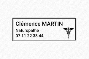 Tampon Naturopathe - Trodat Printy 4913 - 58 x 22 mm - 8 lignes max. - encre black - boîtier noir - naturopathe-15
