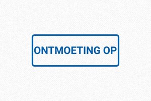 Magazijnstempel Afspraak - encre bleu - boitier noir - nl-nl-formele-ontmoeting-op-1756720083165