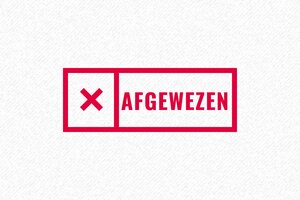 Commerciële Stempels - Magazijnstempel Afgewezen - encre red - boîtier rouge - nl-nl-formulier-afgewezen05-1756719865731