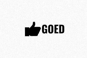 Houten stempel "GOED" - Duim omhoog - encre black - nl-nl-standaard36-1756719254518