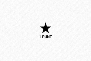 Stempels voor Klantenkaarten  - Bonuskaartstempel met ster en tekst - encre black - nl-nl-trouwe-1punt-ster-1756719693934