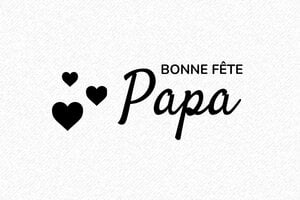 Tampon Bonne fête papa - Modèle Classique - 60 x 25 mm - 10 lignes max. - encre black - papa01