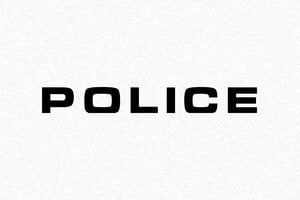 Tampon Police Nationale - Trodat Printy 4913 - 58 x 22 mm - 8 lignes max. - encre black - boîtier noir - police01