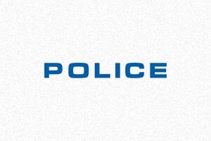 Tampon Police Nationale - Tampon Trodat Pocket 9512 - 47 x 18 mm - 7 lignes max. - encre blue - boîtier bleu vert - police02