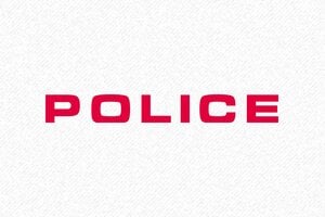 Tampon Police Nationale - Tampon Trodat Mobile 9413 - 58 x 22 mm - 8 lignes max. - encre red - boîtier argent - police03
