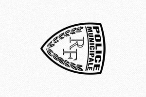 Tampon Police Nationale - Tampon Trodat Printy 4929 - 50 x 30 mm - 12 lignes max. - encre black - boîtier rouge - police05