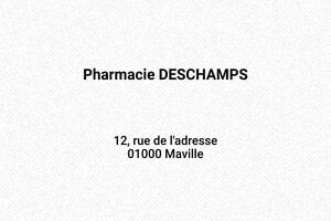 Tampon Pharmarcie - Tampon Trodat Printy 4750 - 41 x 24 mm - 3 lignes max. - encre black - boîtier noir - printy-4750-04