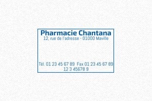 Tampon Pharmarcie - Tampon Trodat Printy 4750 - 41 x 24 mm - 3 lignes max. - encre blue - boîtier noir - printy-4750-pharmacie-02