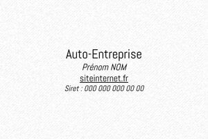Tampon Auto-Entrepreneur - Trodat Printy 4913 - 58 x 22 mm - 8 lignes max. - encre black - boîtier noir - standard12
