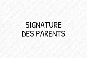 Tampon Signature des Parents B - 58x22 mm - Authentification rapide et élégante - 58 x 22 mm - 8 lignes max. - encre black - boîtier noir - standard25