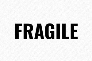 Tampon Trodat Fragile : Le Sceau de Qualité, Sans Compromis - 58 x 22 mm - 8 lignes max. - encre black - boîtier noir - standard30