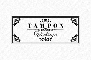 Tampon Scrapbooking Mariage - Tampon Bois 60x25 - 60 x 25 mm - 10 lignes max. - encre black - vintage05