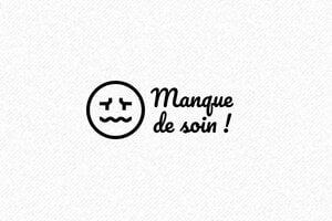 Tampon maternelle - Tampon Rectangulaire Manque de Soin - 40x15mm - Monture Bois - 40 x 15 mm - 6 lignes max. - encre black - maitresse03
