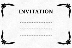 Nos tampons avec la formule INVITATION - Tampon invitation mariage grand format - 100 x 60 mm - 24 lignes max. - encre black - boîtier noir - mariage02