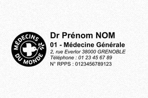 Tampon Certificat Médical - Professionnel & Fiable - Trodat Metal 5205 - 70 x 25 mm - 10 lignes max. - encre black - boîtier noir - medecin06