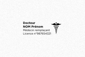 Tampon Certificat Médical - Professionnel & Fiable - Trodat Printy 4911 - 38 x 14 mm - 5 lignes max. - encre black - boîtier noir - medecin10