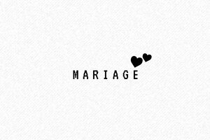 Tampon mariage - Tampon bois 4015 - 40 x 15 mm - 6 lignes max. - encre black - mini-mariage1