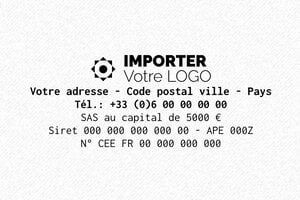 Tampon Lettre Interchangeable - Trodat Printy 4915 - 70 x 25 mm - 10 lignes max. - encre black - boîtier noir - ml2-4915