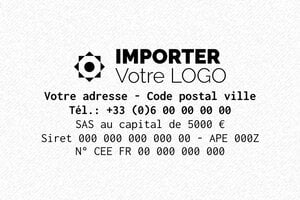 Nos tampons en ligne avec logo - Trodat Printy 4928 - 60 x 33 mm - 13 lignes max. - encre black - boîtier rouge - ml2-4928