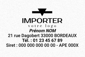 Tampon Lettre Interchangeable - Trodat Printy 4926 - 75 x 38 mm - 15 lignes max. - encre black - boîtier noir - ml7-4926