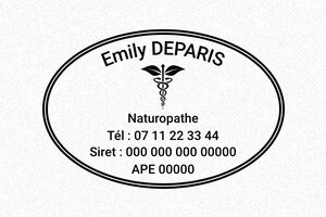 Nos tampons en ligne pour naturopathes - Tampon bois o6040 - 60 x 40 mm - 16 lignes max. - encre black - naturopathe-11
