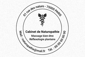 Nos tampons en ligne pour naturopathes - Tampon bois o5050 - 50 x 50 mm - 20 lignes max. - encre black - naturopathe-14