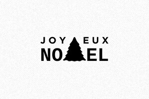 Tampon joyeuses fêtes - Tampon encreur Noël02 - Monture en bois - Dimensions 50x30mm - 40 x 15 mm - 6 lignes max. - encre black - noel02