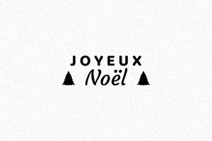 Tampon joyeuses fêtes - Tampon encreur Noël03 - Monture en plastique - Dimensions 47x18mm - Encre rouge - 40 x 15 mm - 6 lignes max. - encre black - noel03